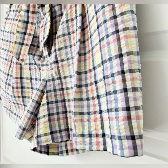 NWT LOFT High Waist Paperbag Shorts in Plaid - Picture 8 of 12